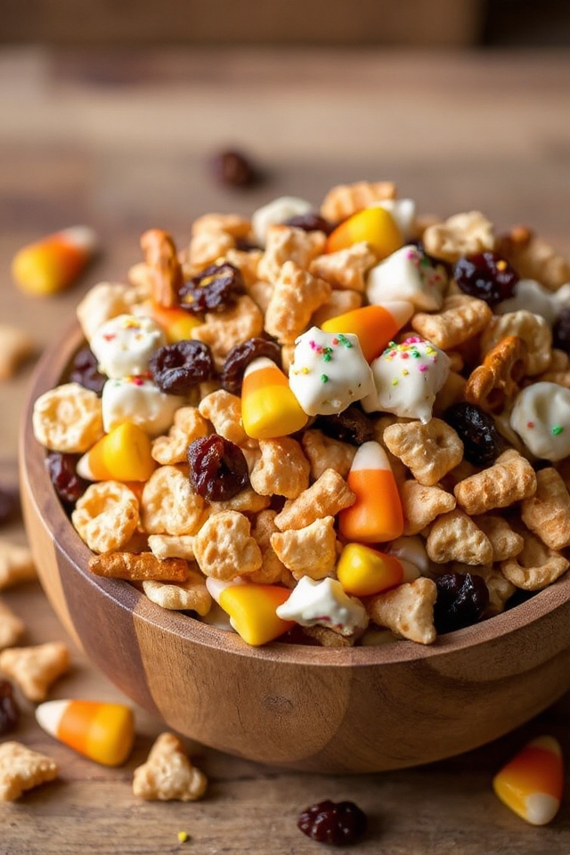 chocolate coated halloween chex mix