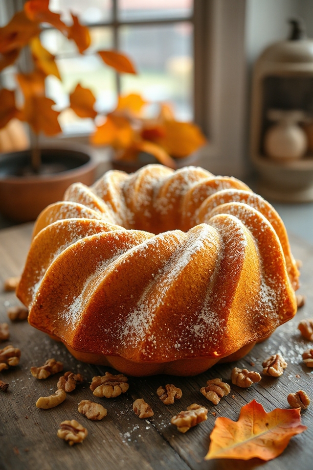 cozy autumn pumpkin bundt cake