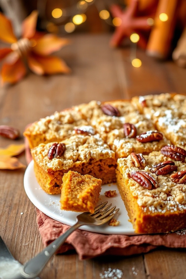 cozy pumpkin cake creation