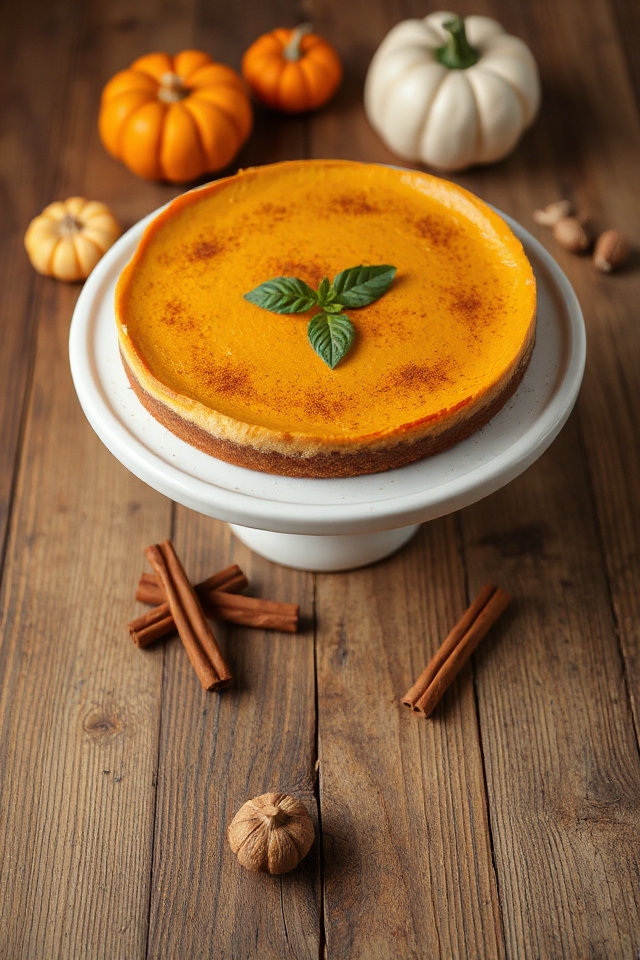 creamy pumpkin cheesecake dessert