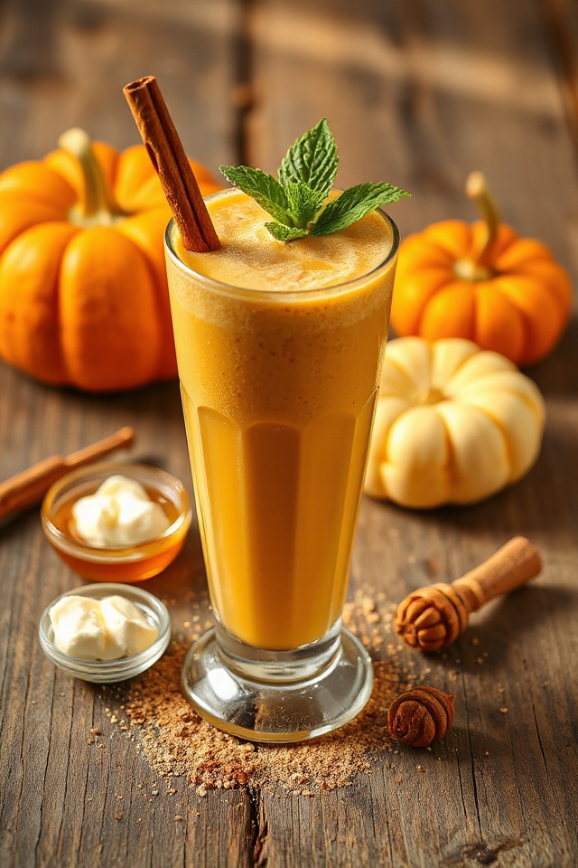 creamy pumpkin flavored shake