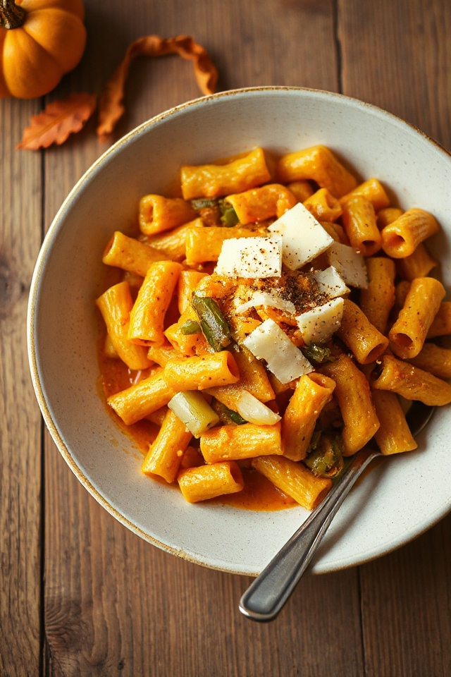 creamy pumpkin pasta dish