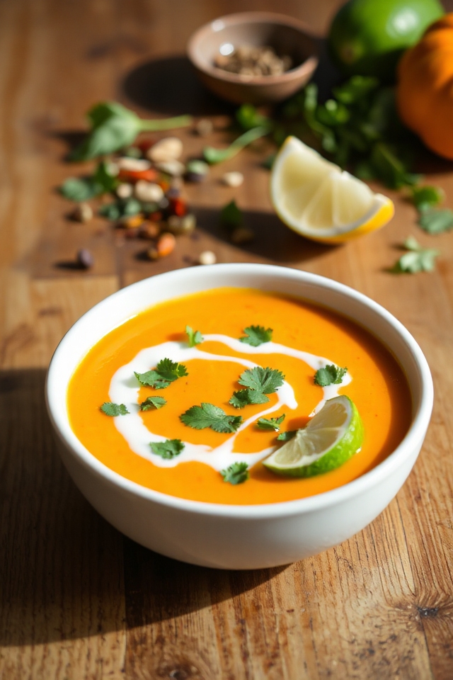 creamy thai pumpkin soup