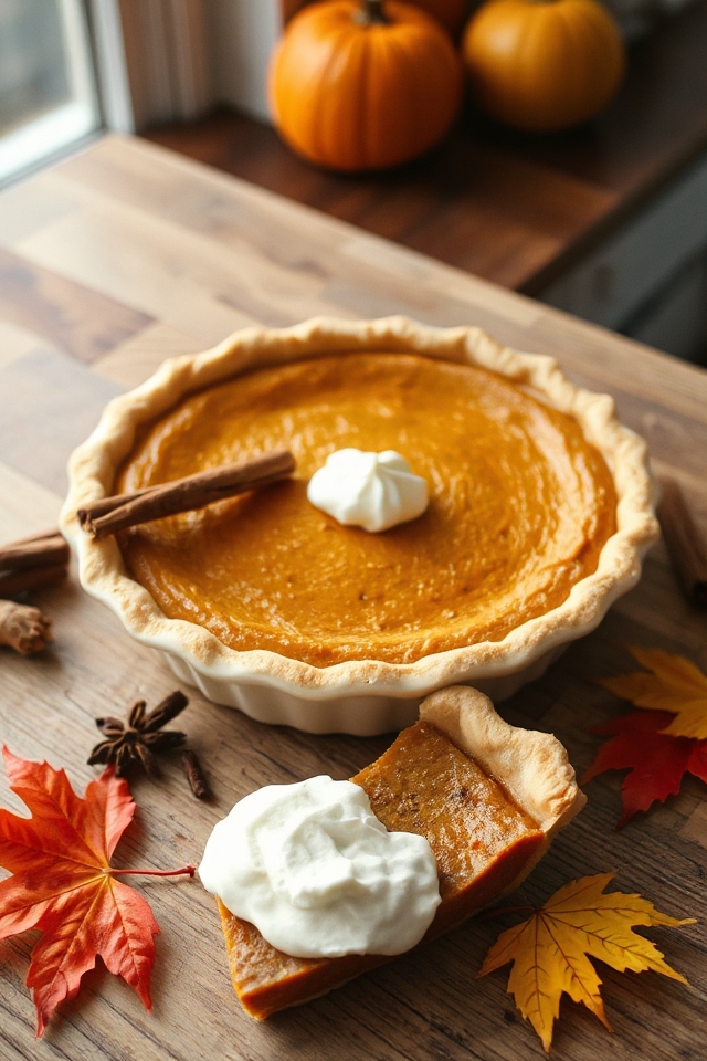 delicious homemade pumpkin pie