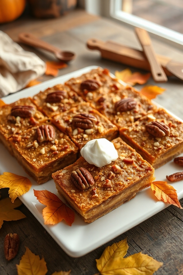 delicious pumpkin pie squares