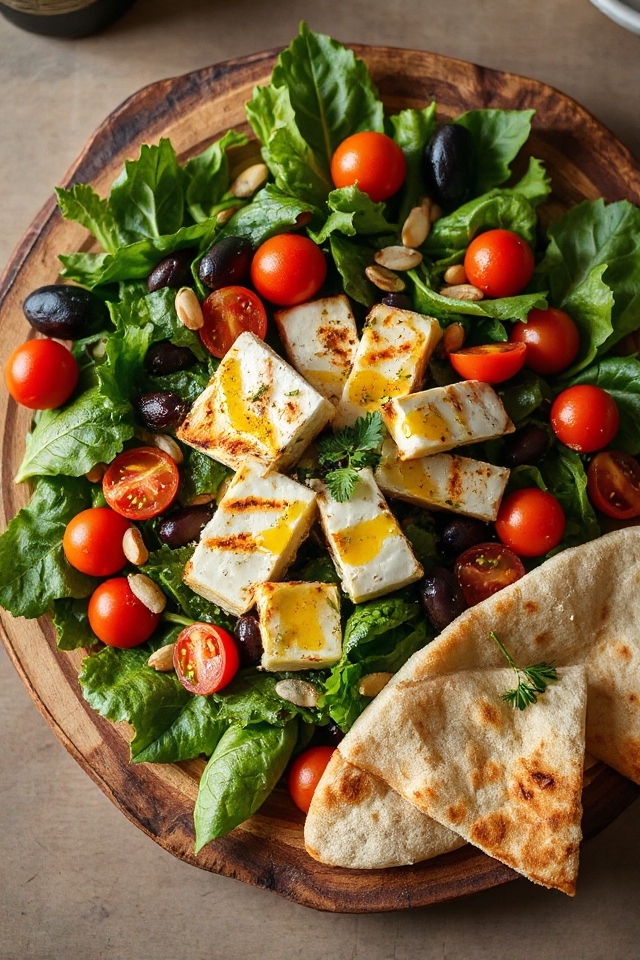 halloumi salad preparation instructions