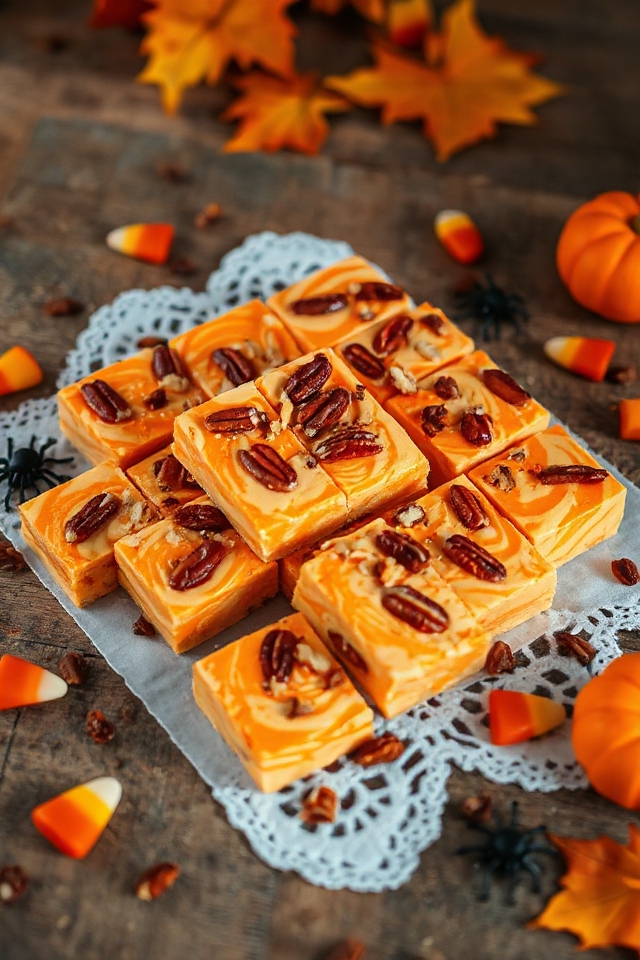 halloween themed fudge preparation
