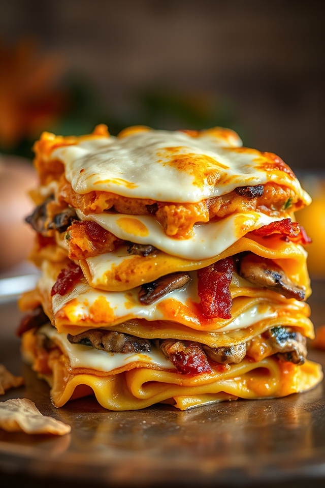 layered pumpkin lasagna recipe