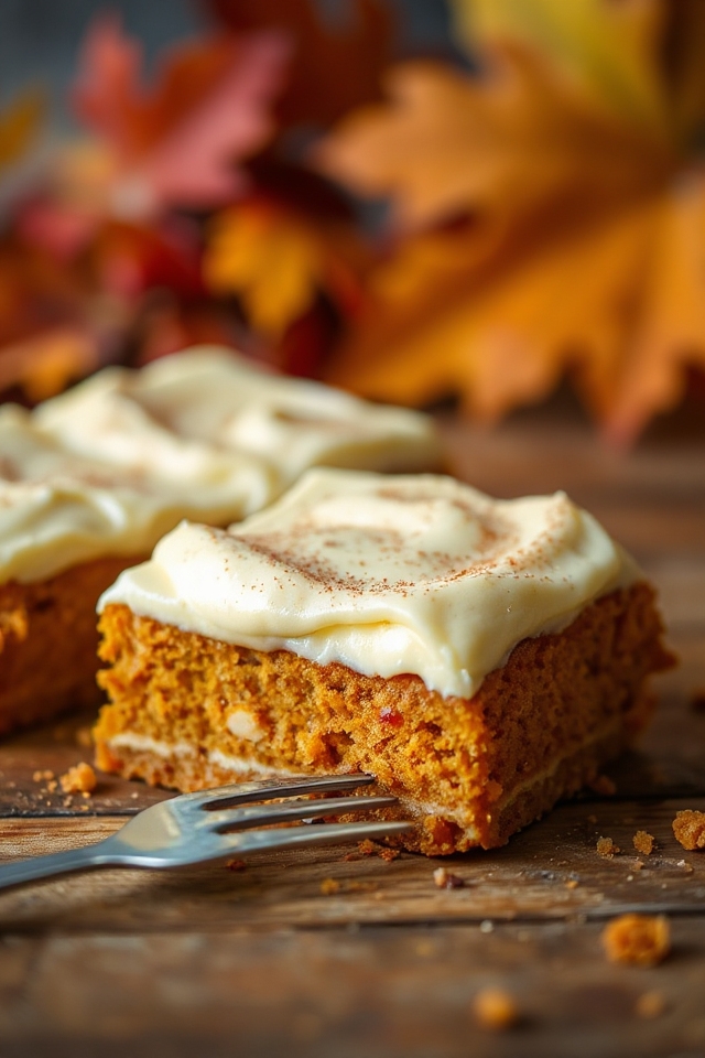 pumpkin bars with frosting
