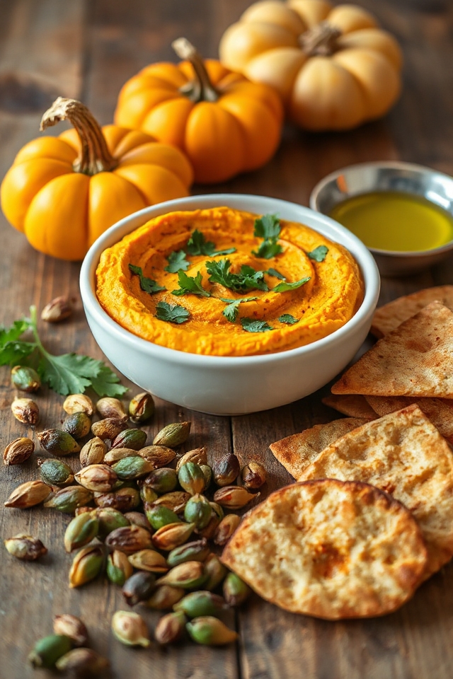 pumpkin based hummus preparation