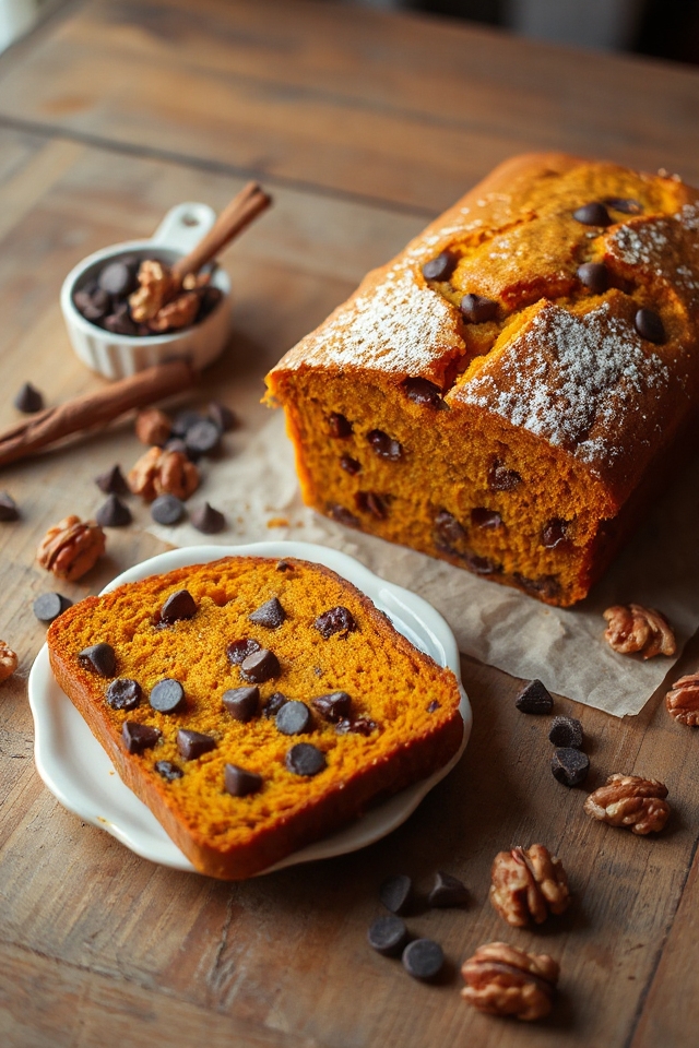pumpkin bread with chocolate chips