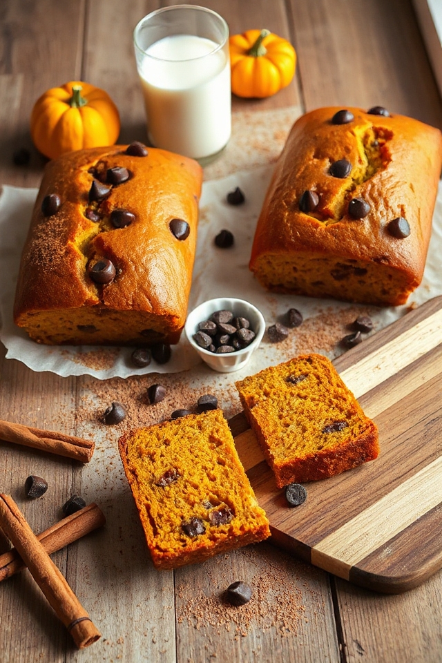 pumpkin bread with chocolate chips