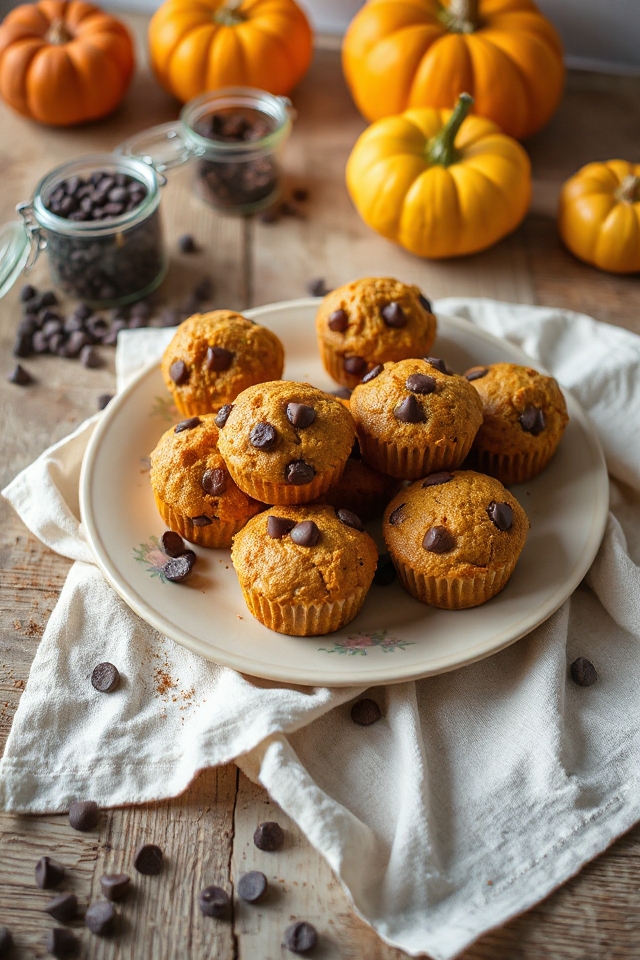 pumpkin chocolate chip muffins