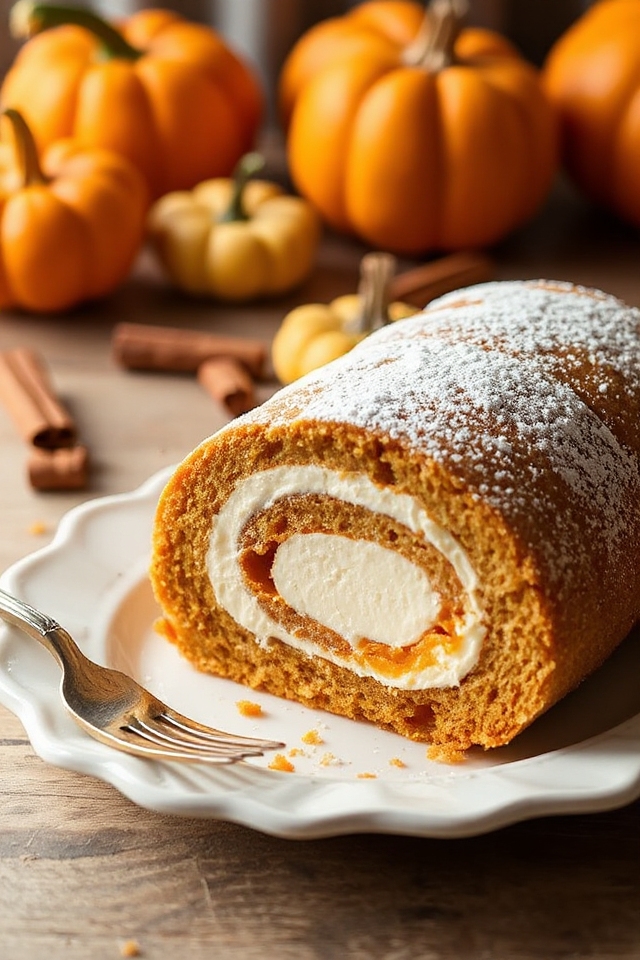 pumpkin cream cheese roll preparation