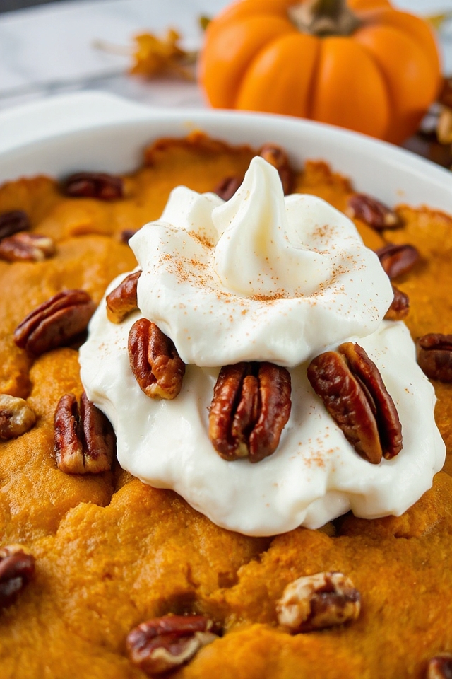 pumpkin dessert with cake