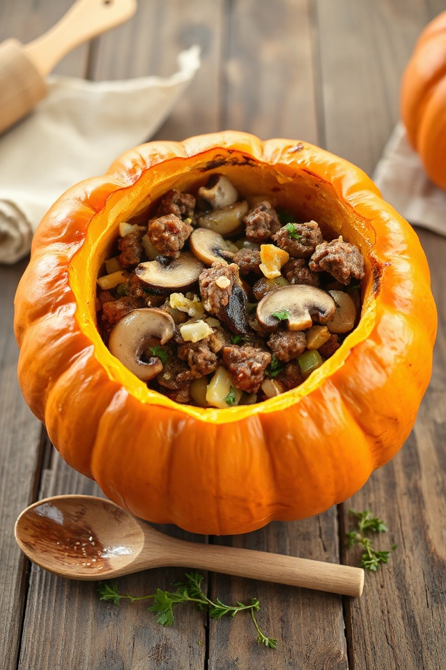 pumpkin filled dinner recipe