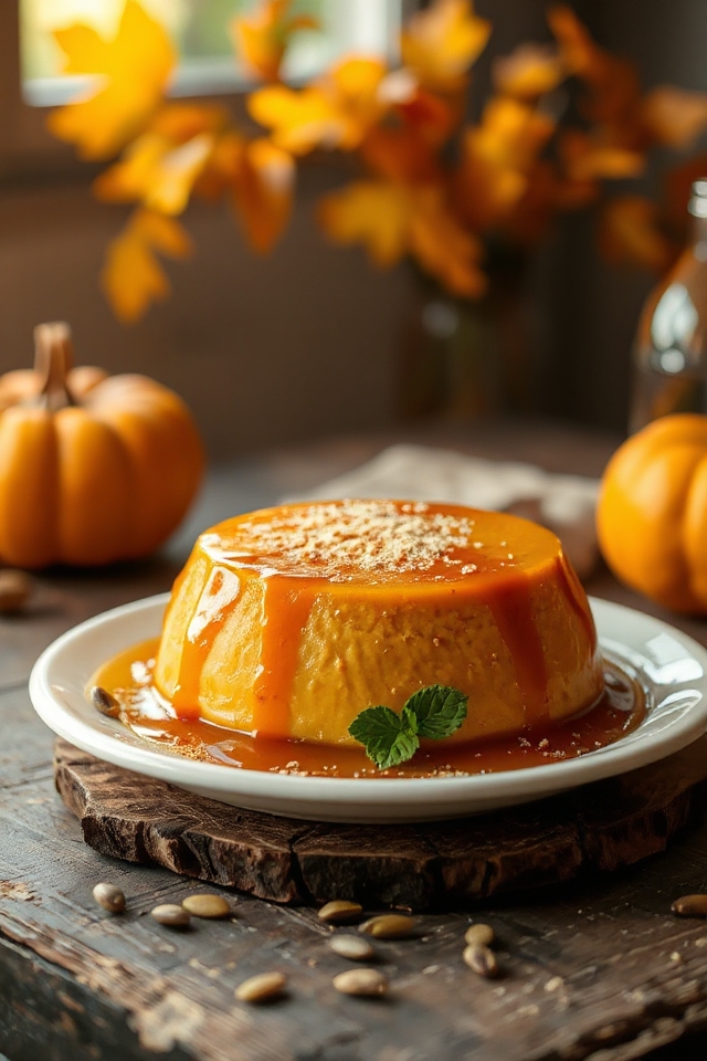 pumpkin flan caramel custard recipe