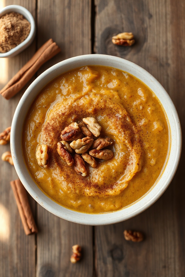 pumpkin flavored oatmeal dish