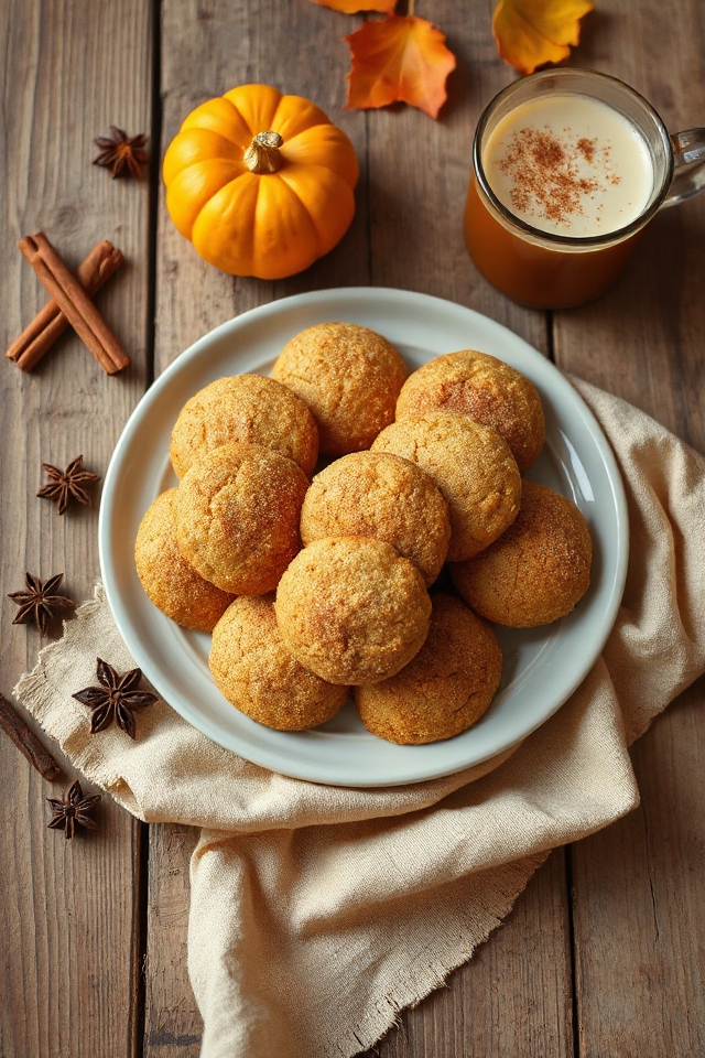 pumpkin flavored snickerdoodle cookies