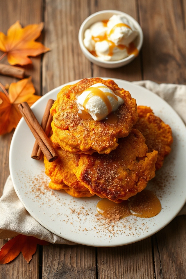 pumpkin fritters cooking instructions