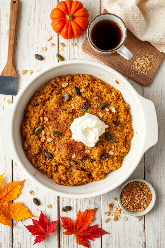 pumpkin infused baked oats