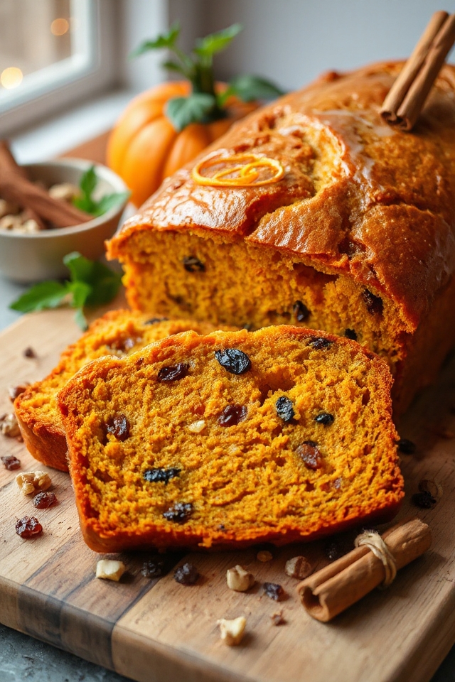 pumpkin loaf baking process