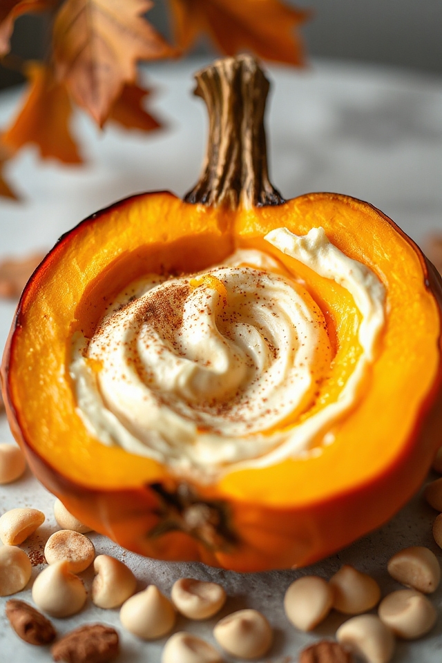 pumpkin mousse baking and chilling