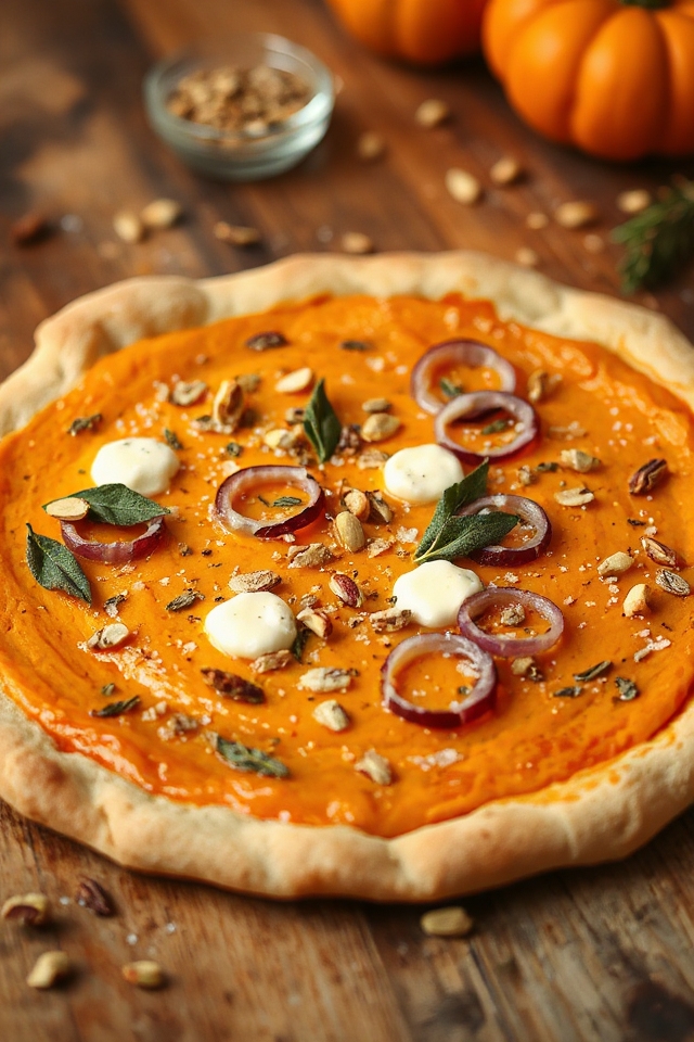 pumpkin pizza with spices