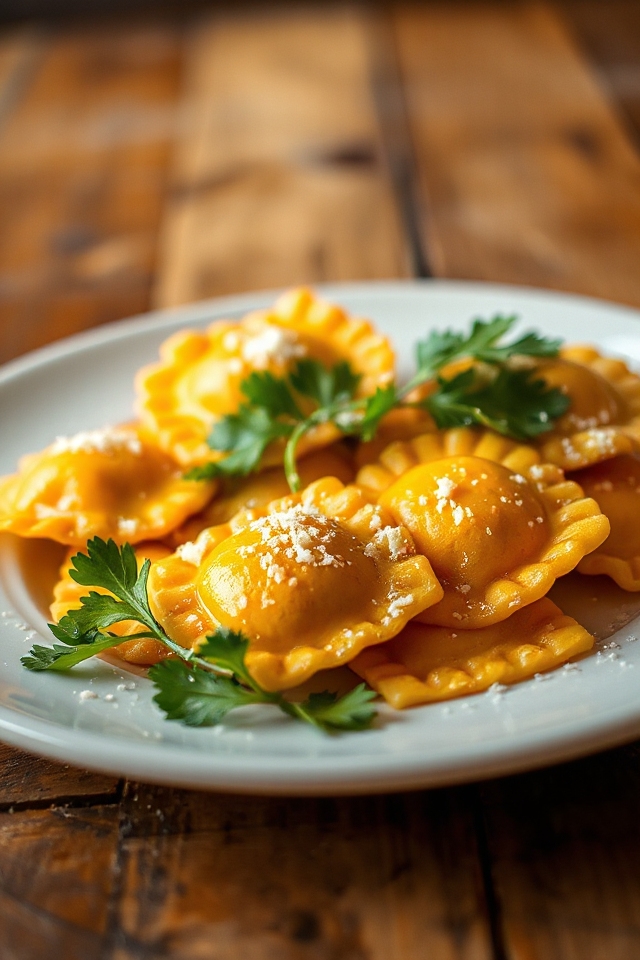 pumpkin ravioli filling preparation