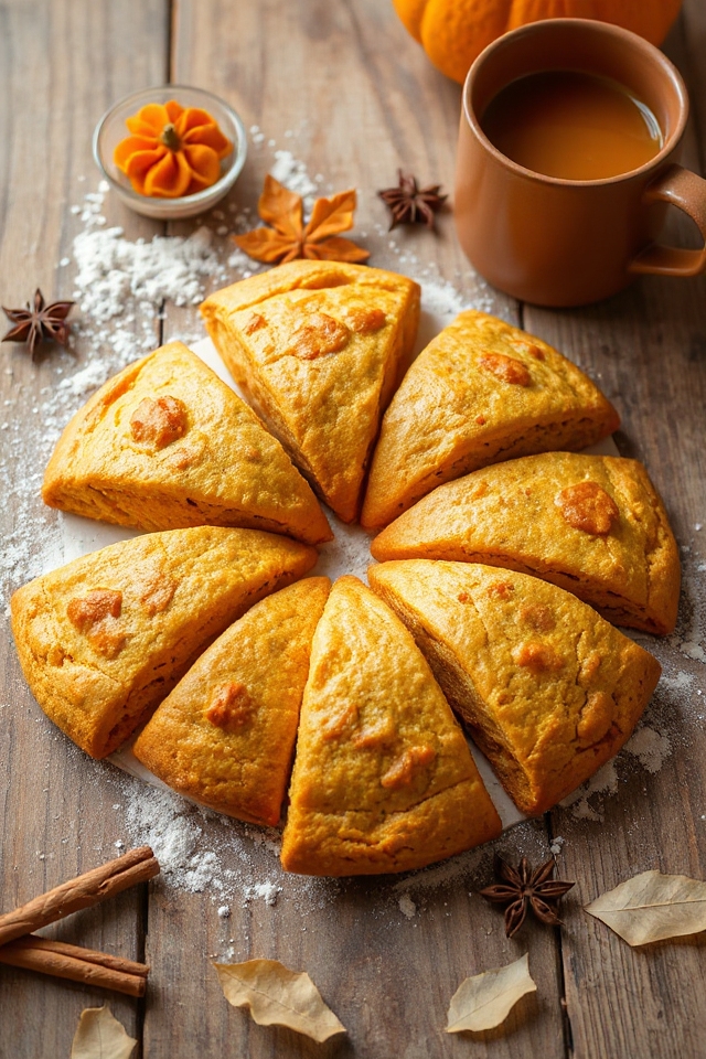 pumpkin scones baking instructions