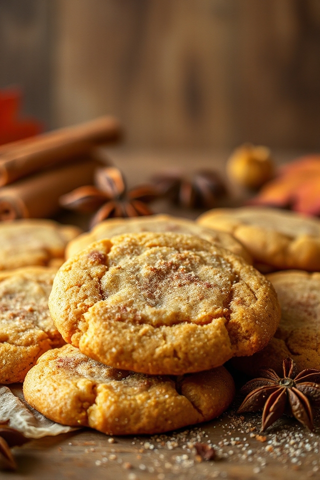 pumpkin snickerdoodles baking process
