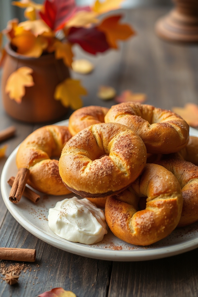 pumpkin spice bagel delight