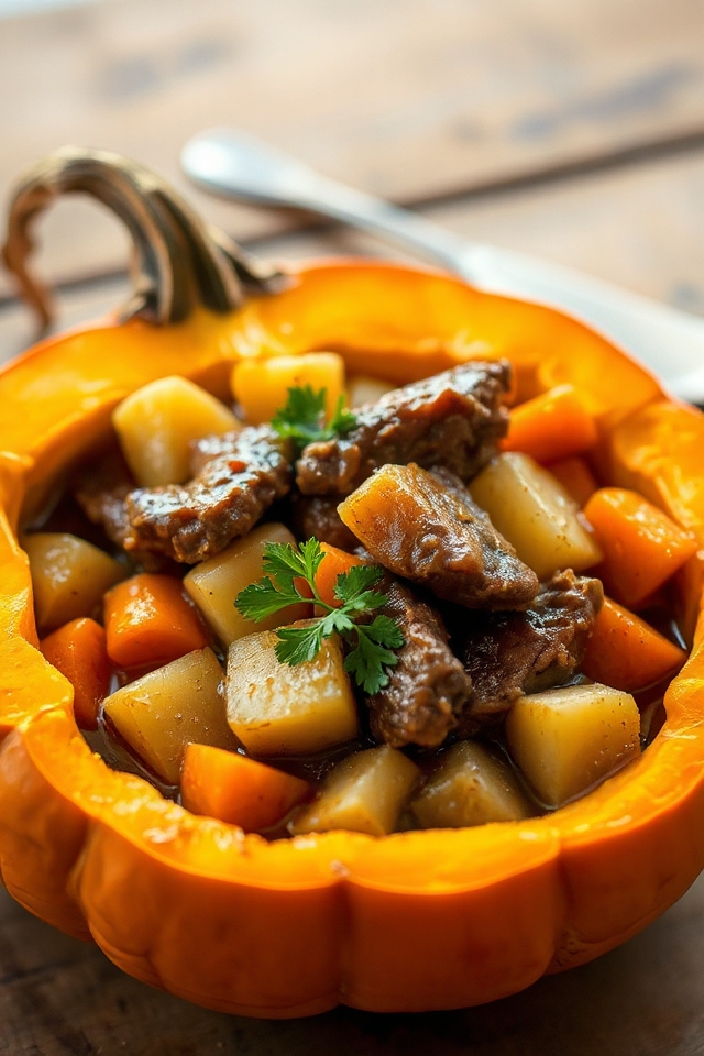 pumpkin stew cooking process
