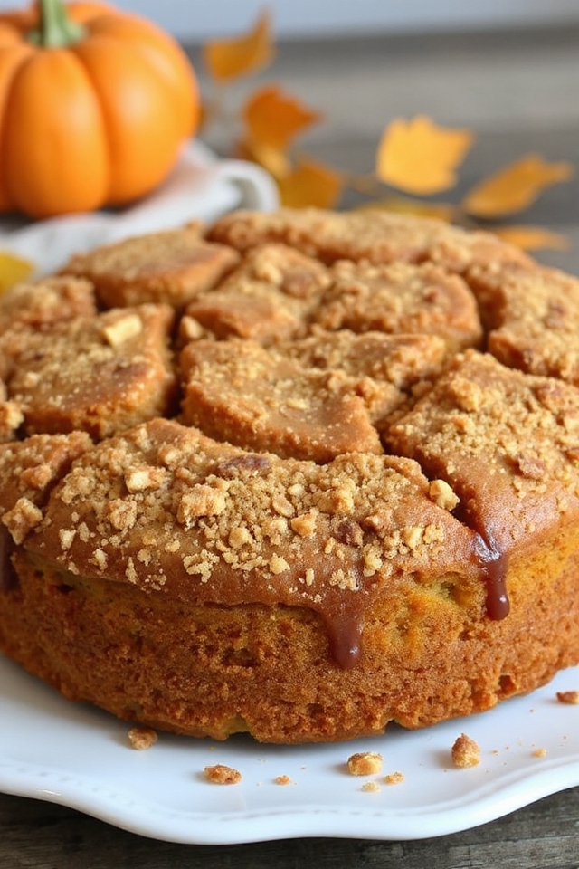 pumpkin streusel coffee cake