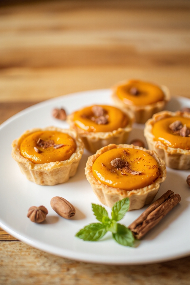 pumpkin tart baking process