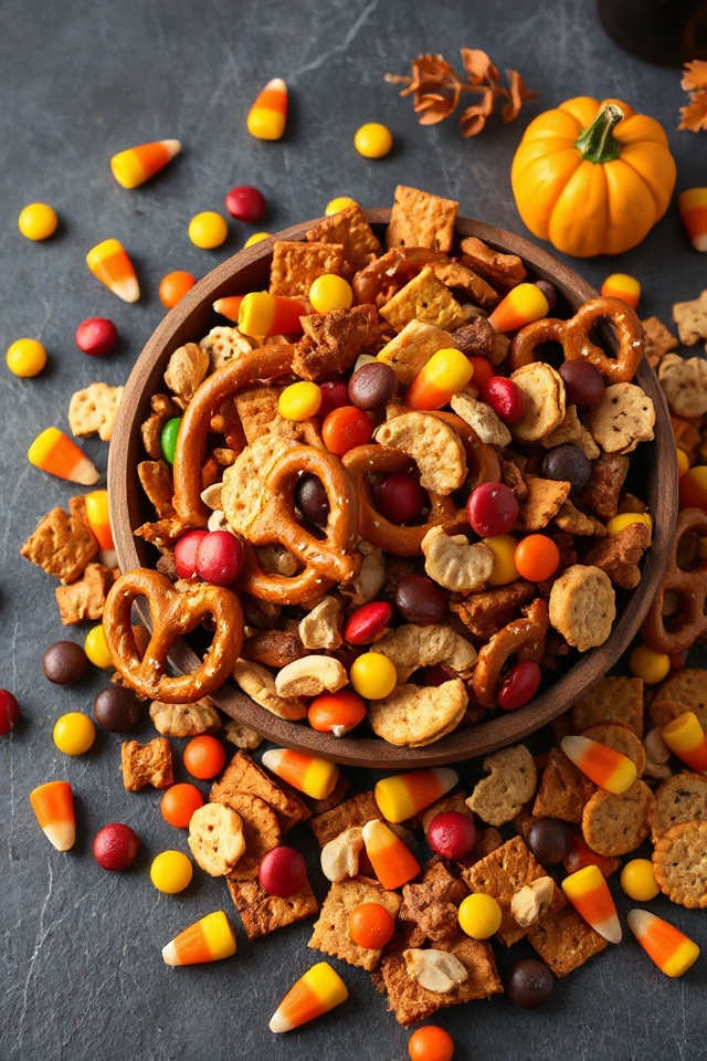 spooky themed snack mix