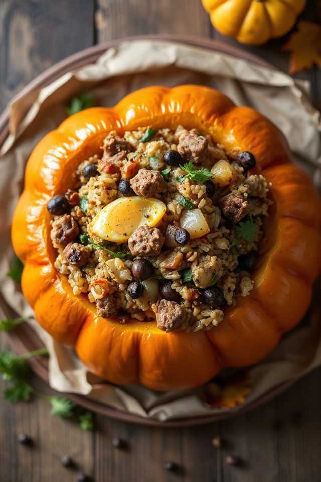 stuffed pumpkin cooking instructions